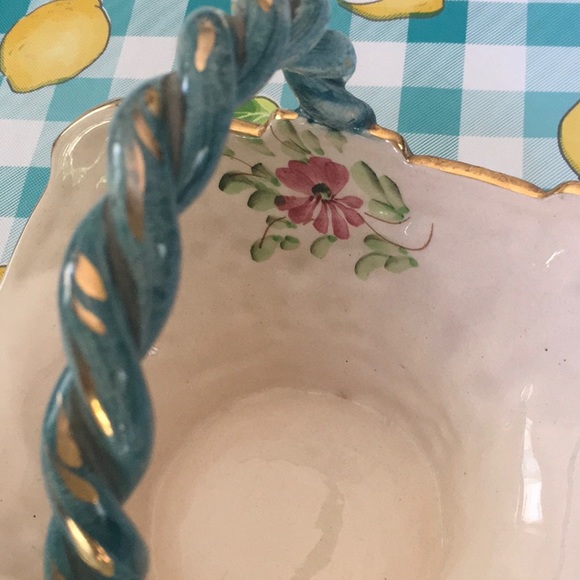 Vintage Bequet ceramic basket made in Belgium - Picture 5 of 7